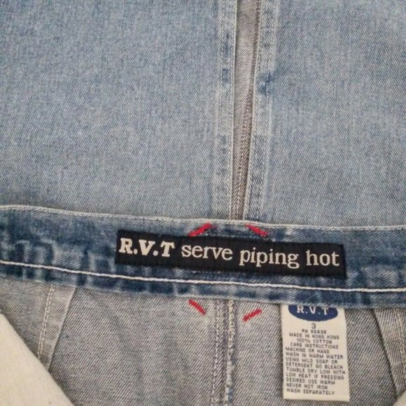 REVOLT JEANS SKIRT!... Blue Front Zip 5 Pocket Denim Straight Skirt - Picture 7 of 7